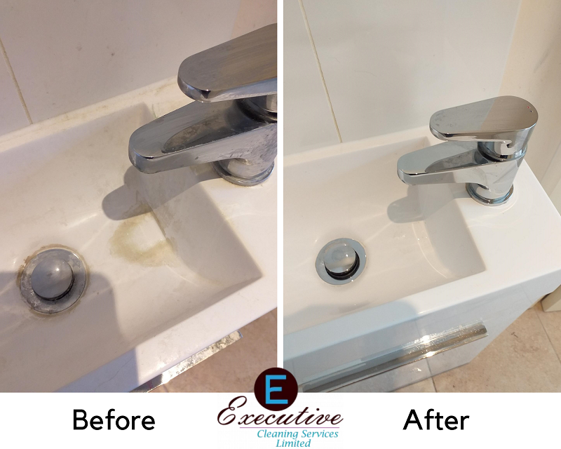 Before and after comparison of a bidet clean
